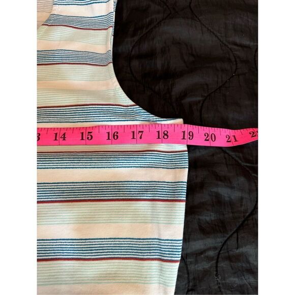 Lands End Maxi Dress Womens Medium Multicolor Sleeveless Stripe Tiered Pullover - Picture 7 of 10